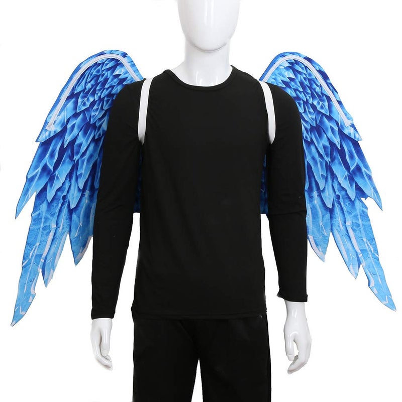 Himine Non-Woven Fabric Festive Party Angel Wings Suitable for Men and Women Decorative Wings (Blue) - Image 5